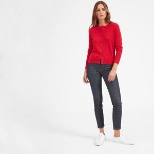 Everlane Red Cashmere Cardigan Sweater htf S